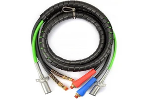 3 in 1 Hose Assemblies with Handle Grip ABS Power air Line Wrap 7 Way Electrical Trailer Cable for Semi Truck Tractor Trailer