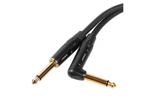 2021 New Guitar Cable 1/4 Inch Straight to Right Angle Instrument Cable Professional Electric Guitar Cord and Amp Cable