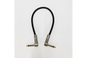 30cm 6.35mm Right Angle Woven Guitar Effect Pedal Patch Cable Noise Reduction Shielded Instrument Cord Guitar Accessory