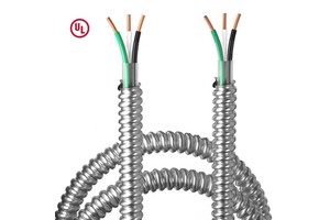600V UL Building Wire Copper Conductors AIA PVC/Nylon Insulation 14 to 10 AWG 12/2 Awg Metal Clad Armor MC BX Cable