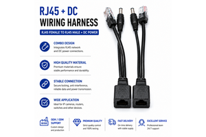 Custom High Quality RJ45 8P8C DC Power Cable Assembly For CCTV Security IP Camera Network Equipment