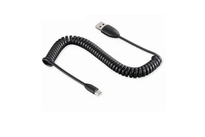 USB Fast Charging Coiled Cord Data Micro Spiral Cable