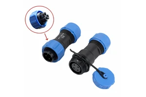 M19 High Performance Quick Lock 3Pin Male Female IP68 Waterproof Brass PC Power Microwave Cable Connector Outdoor Stage Lighting
