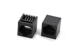 Network RJ45 Female Connector Through Hole 1x1 Port RJ45 Female Connector
