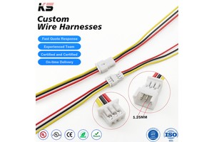 Customized Micro Custom Cable with Jst Harness Terminal Connector Xh Wires Sm ph Gh 1.25mm Jst Connector 3 Pin