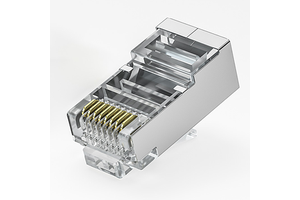 Network Connectors Cat5e UTP Modular Plug Ethernet Cable End Gold-plated Crystal Head OEM ODM Custom RJ45 Connector 8p8c PC+Pure