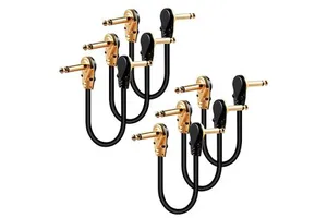 Effects Pedal Patch Cable Guitar Cable Gold-Plated Plug OFC Instrument Connection Cable 1 Piece