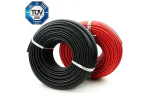 Wholesale PV1-F 1.5-6mm XLPE Tinned Copper High Temperature Stranded Solar Cable TUV Certification UV Resistant for Solar Panel