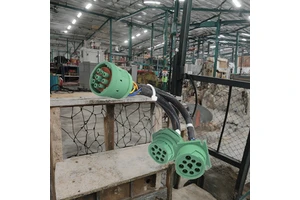 Custom Green J1939 9P Connector Male to Female Y Cable Harness for Trucks PVC Insulation Material