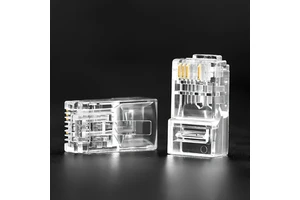 Cat6 RJ45 Plug 8p8c UTP Network Connector PC + Pure Copper Shielded/Unshielded