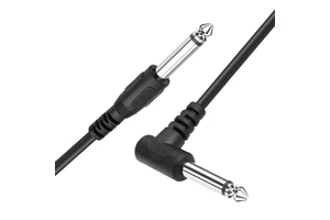 Custom 30cm 6.35mm Mono 1/4" TS Cable Male to Male Guitar Instrument Patch Cord