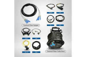 Tactical Fiber Cable J599/ODC/ODVA Retractable Cable Reel Waterproof Housing Extension Armored Broadcast Tactical Patch Cord