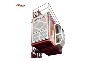 Customized 0-96m/min 2000kg Capacity 450m Max Height Single-cage Construction Lifters Industrial Hoist For Building