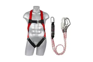 Industrial Full Body Safety Harness With Larnyard