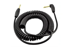 20 Feet Gold-Plated Coaxial Braided Shielding Curly Guitar Cable Mute Switch Control 6.35mm Mono Jack Headless Electric Guitar