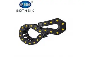 BOTHSIX S-Type Nylon Cable Drag Chain Plastic Drag Chain for Cnc Plasma for Inside Dimension 7*7-45*300