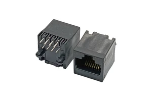 52D Vertical DIP RJ45 All-Plastic 8P8C Gold-Plated Pin PBT Material Solderable RJ45 Network Socket Plug & Jack Product Connector