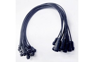 Customizable Industrial Manufactured Cable Assembly Black Electric Wire Harness With Connector