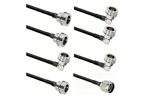 Custom QN Male to QN/ N Plug Straight/Right Angle Low Loss Cable RG58 LMR195 RG223 LMR200 LMR240 5D-FB LMR400 RG8 Pigtail Cable