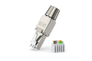 Industrial Grade Cat6a Cat7 RJ45 Shielded Field Termination Plug Toolless Connector