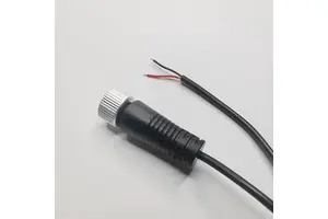 OEM ODM Custom M12-2P Female Aviation Waterproof PVC Cable Assembly Extension Wire Harness for Automobile/Motorcycle Camera DVR