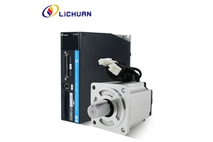 Lichuan Servos 60mm 400W 220V 2.8A 1.27N.m 3000RPM CNC Servos 17bit Absolute Value Servo Motor Driver Kit 60M01330B +LC10P-400