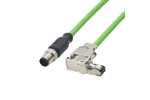 Custom Prorbus and Profinet Industrial Network PUR Cable M12 D Code 4pin Male to Rj45 Male