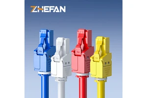 ZHEFAN Rj45 Cat5e Network Cat6 Tool Free Pass Through 8p8c Cat6a Cat7 3u Modular Plug Toolless