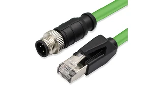 M12 to RJ45 Industrial Ethernet Cable Straight Head 4-pin Male D-coded Computer Super-soft PVC Sensor Cable