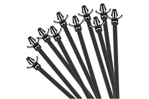 Black Heavy-Duty Self-Locking UV Resistant Cable Zip Ties Automotive Installation Push Mount Fastener & Clip Assorted Sizes New