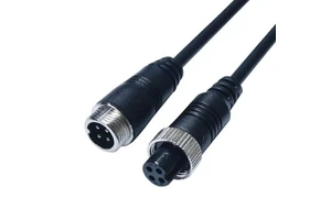 Waterproof Fiber Optic Cable M6-M16 Male-Female Plug 2-8 Pins IP67 Rated 12-24V Gold Plating PVC for Outdoor LED Lighting