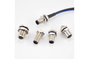 M5 Cable Connectors Male Female Waterproof M5 3 4 Pin Front Back Mount Socket Solder Type Connectors With Wire Harness