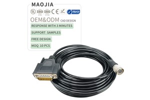 Custom DB 26 to HR10A-10P-12S Cable High-Flex Drag Chain Wire Harness for Industrial Camera Vision Silicone Rubber Cable
