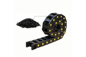 Black Nylon Plastic Drive Chain-Flexible Customizable Dimensions Cable Protection Drag Chain