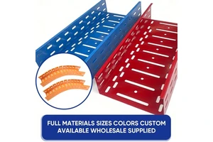 Corrosion Resistant Powder Coated Perforated Cable Tray for Outdoor Pipe Gallery and Open air Wiring Applications
