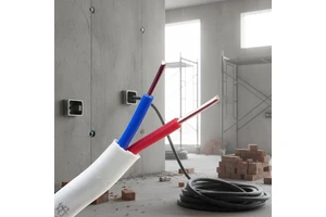 Solid Copper BVVB Power Cable 6 10 16 18 AWG 0.75 1.5 2.5mm 300V 500V PVC Insulated Flat 100m for Home & Building Use