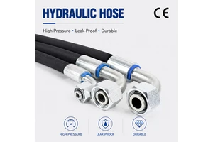 1/2-inch Steel Wire Braided Hydraulic Hose with Fittings, Leak-proof and Wear-resistant Hydraulic Oil Hose.