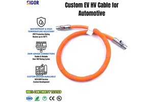 Custom EV High Voltage Automotive Wiring Harness High Temperature Resistant Metal Quick-lock Connector PVC/PTFE/PBT Insulation