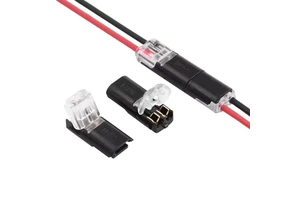 Bairui XC-JXD-D2 2-Pin Quick Splice LED Crimp Terminals Male/Female PC Housing Copper Connector Automotive 9A IP20 Flat
