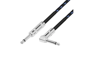 Factory OEM Profesional Guitar Audio Instrument Cable Right Angle Plug 1/4 Inch to 6.35mm Jack Electric Guitar Cable Noise