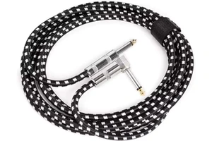 Electric Guitar TS 6.35mm TRS Connector PVC Jacket Combination Shielding Braided Audio Cable for Musical Instrument