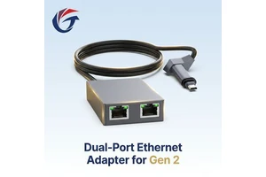 Dual-Port Gigabit Ethernet Adapter For Starlink Gen 2 Router 2x RJ45 1000Mbps CAT5E FTP Shielded 16-Core Cable OEM Custom Length