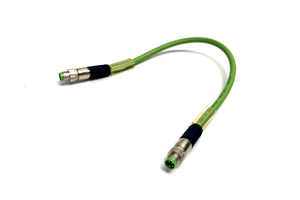 ZK1090-3131-0003 Industrial Ethernet Cable 4-Pin Male 0.3m