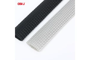 GSKJ Customized PA Braided Sleeving Rodent Resistant PET Expandable Wire Loom for Automotive Cable Sleeve