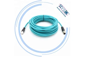 Industrial Grade Right Angled Straight D Coded Cable 4 Pin to Rj45 M12 PROFINET EtherNet Cables for Industrial Camera