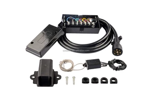 7 Way Plug Inline Trailer Cord, Heavy Duty with 7 Gang Junction Box for Long-Lasting Outdoor Use