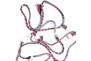 Multi-Pack Spiral-Wrapped Wiring Harness Set, Male-to-Female Connector Cables with Clear Split Loom for Electronics & Appliances