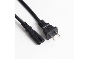 6ft 18AWG SPT-2 SPT-1 NISPT-1 NISPT-2 2 Prong Ac Nema 1-15P IEC C7 Connector Polarized Cord Plug Usa Power Cable