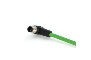 KRONZ M12 Pre-assembled IE Ethernet Cable Connector 4-pin D Code Angled PROFINET Pre-moulded Cable M12 Circular Connectors IP67