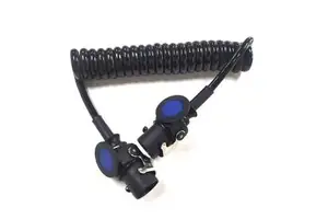 Heavy Duty Truck Trailer Spiral Coiled Cables 15pin to 15pin ABS/EBS Trailer Spiral Cable for Truck Trailer